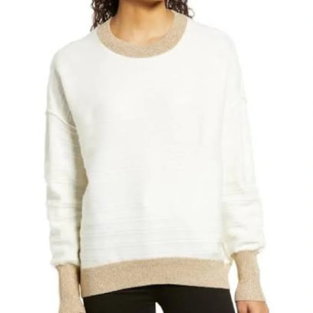 Vince Camuto Crewneck Pullover Sweater in Antique White - NWOT - Size Large